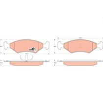 Set placute frana,frana disc TRW MOTO