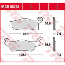 Set placute frana,frana disc TRW MOTO