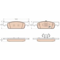 Set placute frana,frana disc TRW MOTO