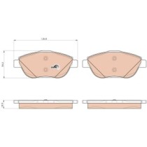 Set placute frana,frana disc TRW MOTO