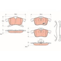 Set placute frana,frana disc TRW MOTO