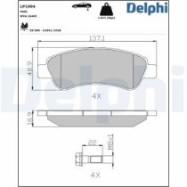 Set placute frana,frana disc DELPHI