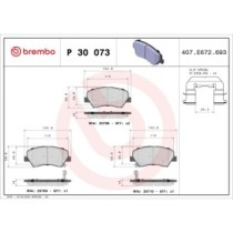 Set placute frana,frana disc BREMBO