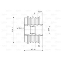 Fulie, alternator VALEO