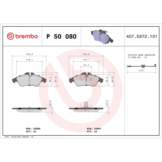 Set placute frana,frana disc BREMBO