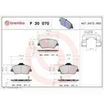 Set placute frana,frana disc BREMBO