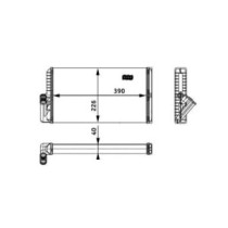 Schimbator caldura, incalzire habitaclu MAHLE