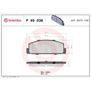 Set placute frana,frana disc BREMBO