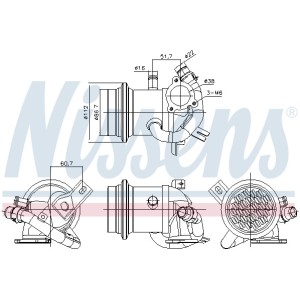 Radiator, recirculare gaze de esapament NISSENS