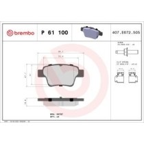 Set placute frana,frana disc BREMBO