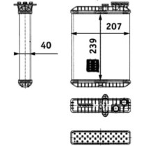Schimbator caldura, incalzire habitaclu MAHLE