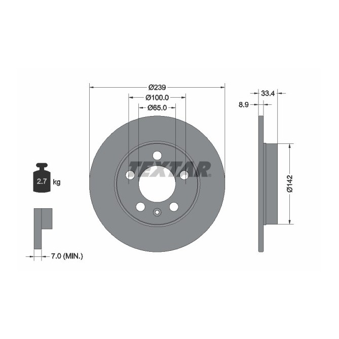 Disc frana TEXTAR