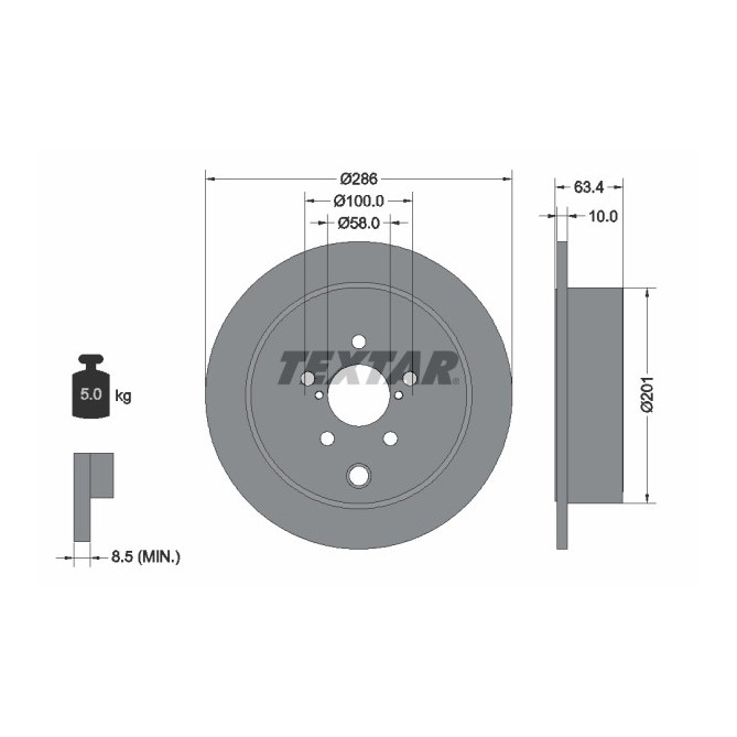 Disc frana TEXTAR