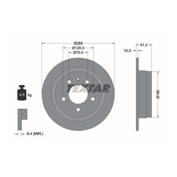 Disc frana TEXTAR