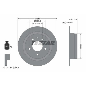 Disc frana TEXTAR