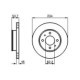 Disc frana BOSCH Fata Dreapta/Stanga HYUNDAI ATOS 1.0/1.1 03.01-12.10 Diametru exterior 234.0 mm Inaltime 50.8 mm Grosime 18.0 mm