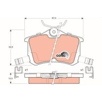 Set placute frana,frana disc TRW MOTO