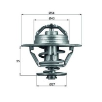 Termostat,lichid racire MAHLE