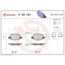 Set placute frana,frana disc BREMBO