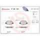 Set placute frana spate BREMBO ALFA ROMEO MITO 0.9-1.6D 08.08-10.18, 44.0 mm inaltime, 96.0 mm latime, 17.0 mm grosime