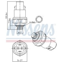 Comutator presiune, aer conditionat NISSENS