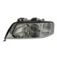 Far DEPO Lampa frontala Stanga H1/H7 electric fara motoras cromat transparent pentru AUDI A6 C5 ALLROAD C5 01.99-12.00