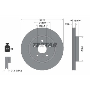 Disc frana TEXTAR