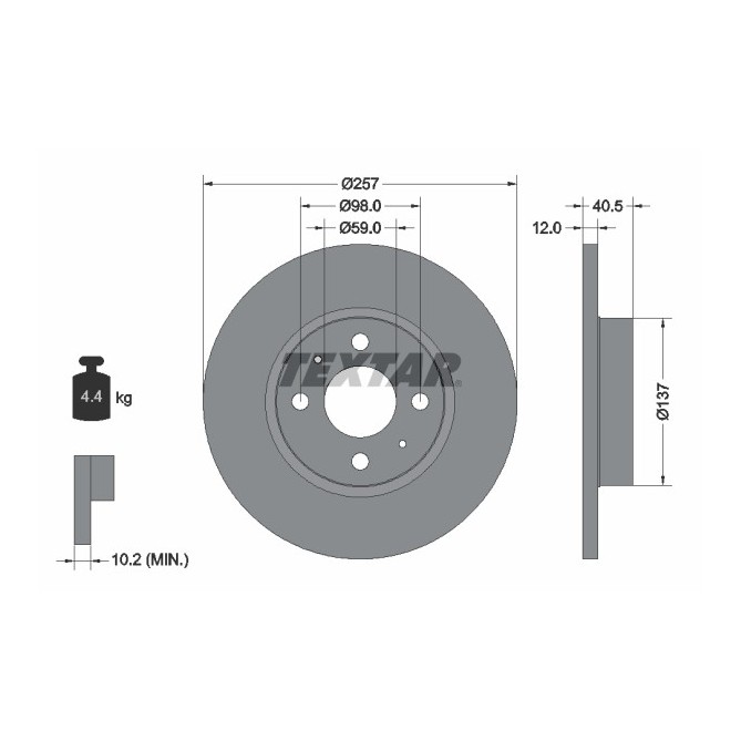 Disc frana TEXTAR