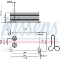 Radiator ulei, ulei motor NISSENS