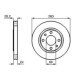 Disc frana BOSCH Fata Dreapta/Stanga PEUGEOT 406 1.6/1.8/1.9D 11.95-10.04 260.0 mm 28.2 mm 24.0 mm 66.02 mm 4 gauri