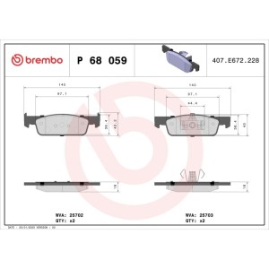 Set placute frana,frana disc BREMBO