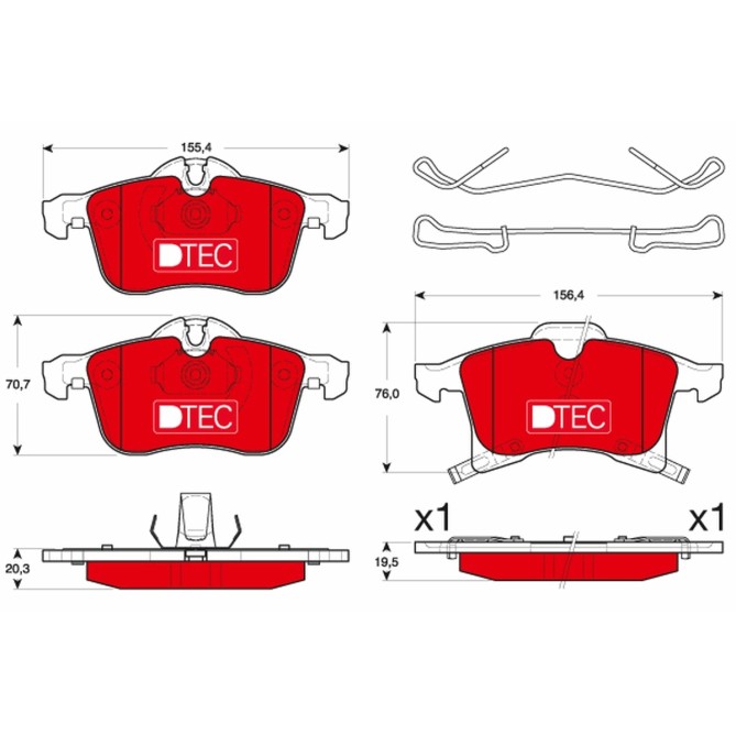 Set placute frana,frana disc TRW MOTO