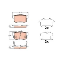 Set placute frana,frana disc TRW MOTO