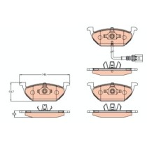 Set placute frana,frana disc TRW MOTO