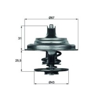 Termostat,lichid racire MAHLE