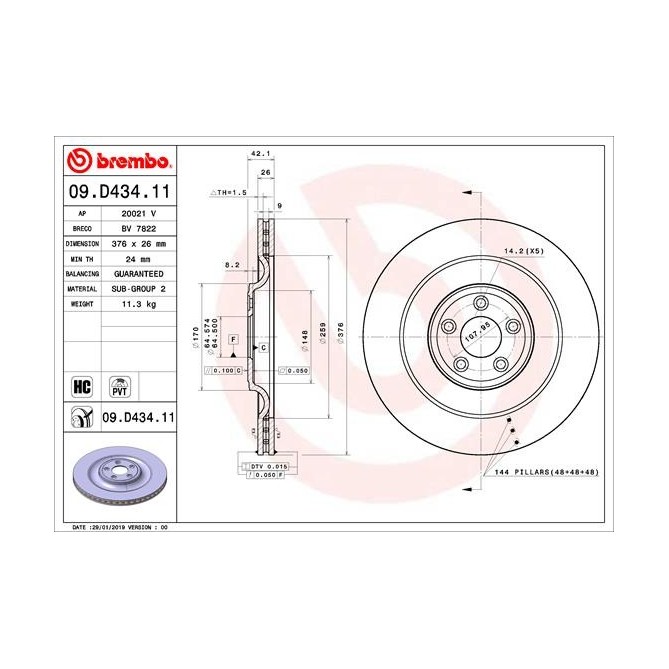 Disc frana BREMBO