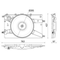 Ventilator, radiator MAHLE