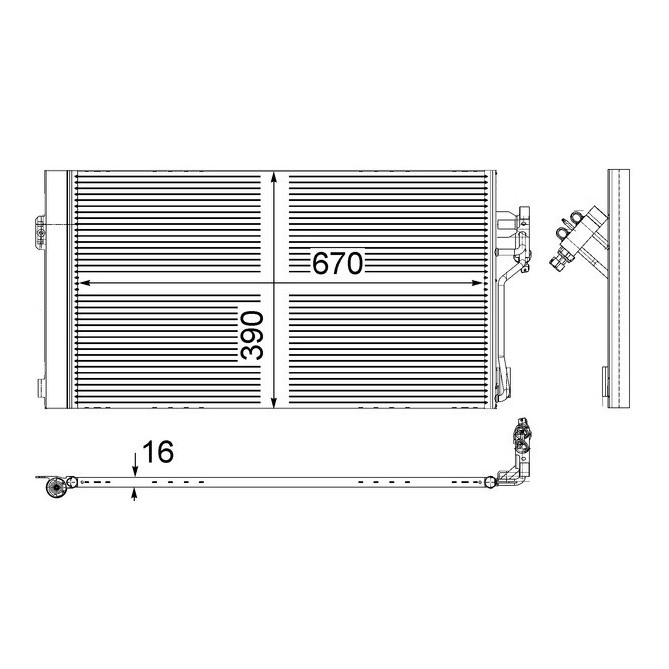 Condensator, climatizare MAHLE