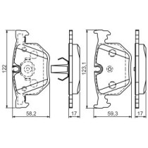 Set placute frana,frana disc BOSCH