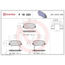 Set placute frana,frana disc BREMBO