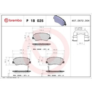 Set placute frana,frana disc BREMBO