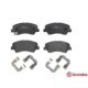 Set placute frana fata BREMBO pentru HYUNDAI ACCENT IV, ACCENT V, I20 ACTIVE, I20 II, I20 III, SOLARIS; KIA RIO III, RIO IV 1.0-1.6D