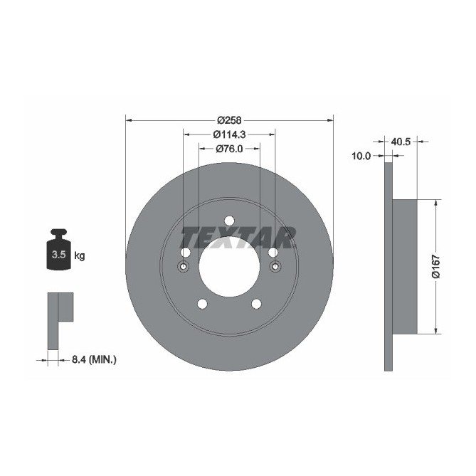 Disc frana TEXTAR