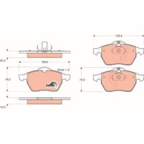 Set placute frana,frana disc TRW MOTO