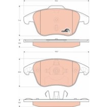 Set placute frana,frana disc TRW MOTO