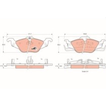 Set placute frana,frana disc TRW MOTO