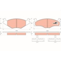 Set placute frana,frana disc TRW MOTO