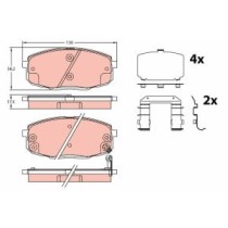 Set placute frana,frana disc TRW MOTO