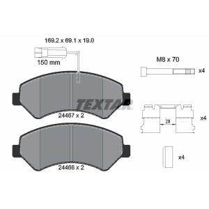 Set placute frana,frana disc TEXTAR