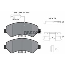 Set placute frana,frana disc TEXTAR